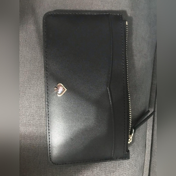 New With Tags Kate Spade Card Holder Black Leather